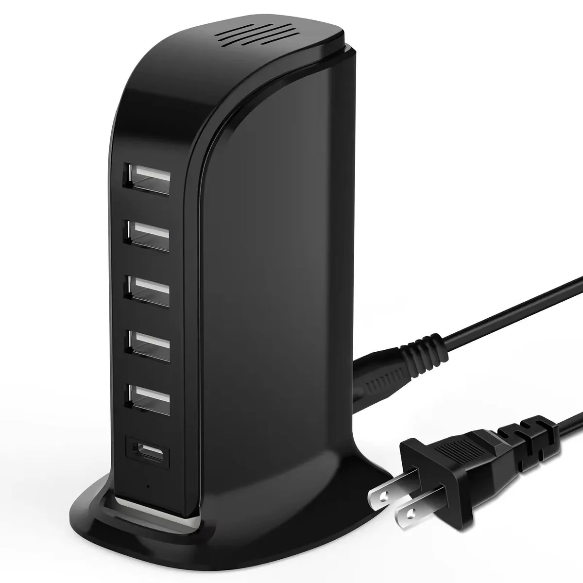 Generic 506PD 6-port USB charger 20W PD black — product photo