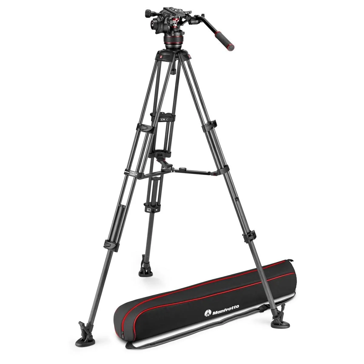 Manfrotto Manfrotto Nitrotech 608 Twin Leg Carbon Tripod with Mid Spreader — product photo