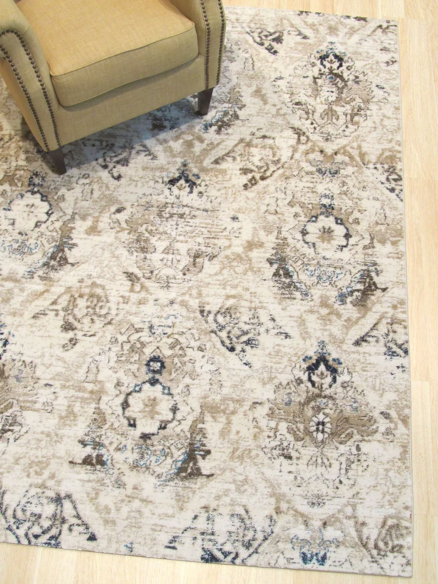 EORC EORC FL34IV5X7 Area Rug, Ivory, 5' x 7 — product photo