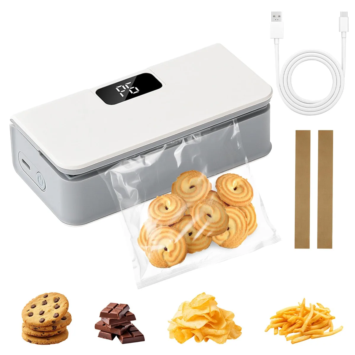  FoodSaver NeuWee Mini Bag Sealer Rechargeable Clear — product photo