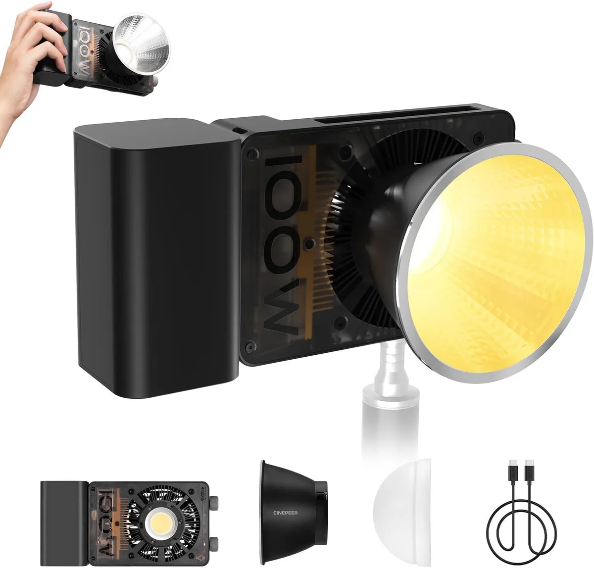 WUQ WUQ CX100 100W Bi-Color LED Video Light 2700K-6500K — product photo