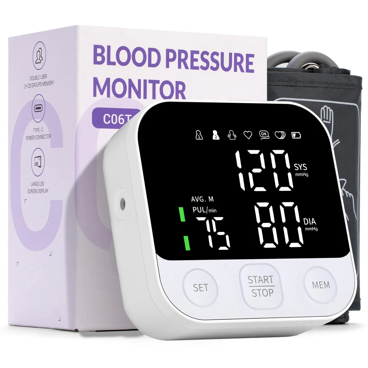  WellWink C06T Blood Pressure Monitor 8.7-16.5 in cuff — product photo