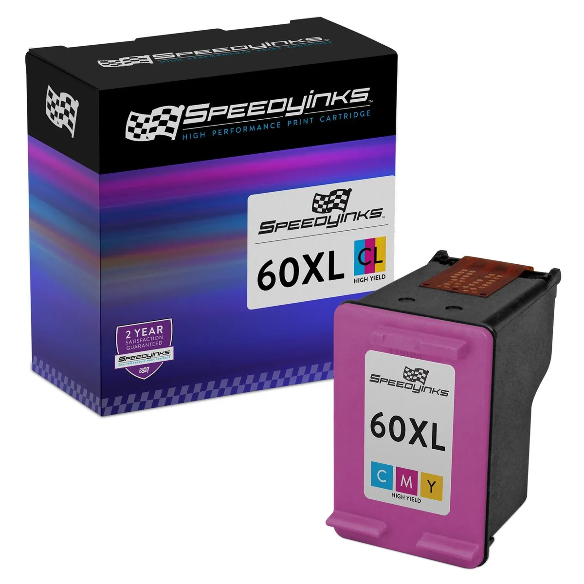 SpeedyInks SpeedyInks HP 60XL CC644WN High Yield Tri-Color Ink Cartridge — product photo
