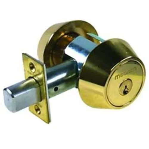 Medeco Medeco 11-C621-605-00 Bright Brass Grade 1 Double Cylinder Tubular Deadlock door lock — product photo