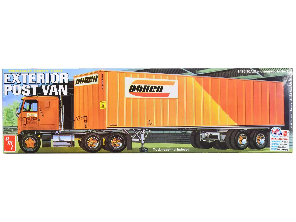 AMT AMT Fruehauf Exterior Post Van Trailer "Dohrn Transfer Co." 1/25 Scale Kit 143 Parts — product photo