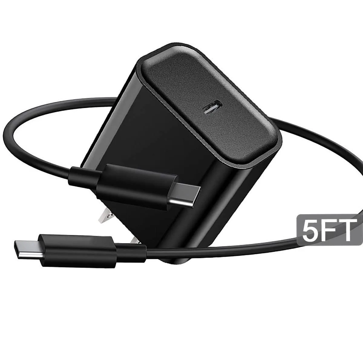  LILIBIN LLB-048 18W USB-C charger with 5FT cable — product photo