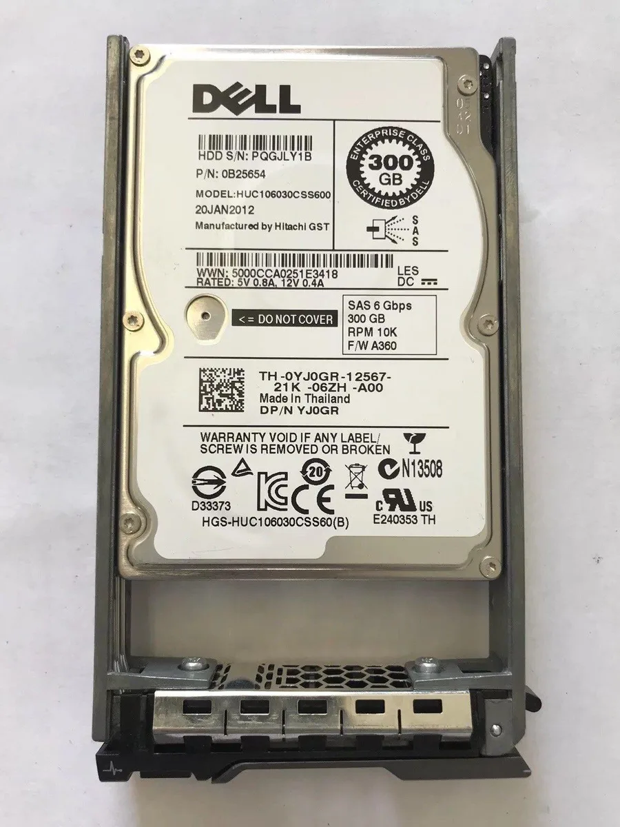 DELL DELL YJ0GR 300GB 10000RPM SAS 2.5" internal hard drive — product photo