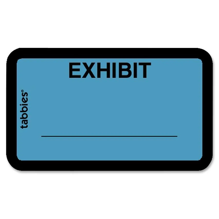Blue legal exhibit labels pack of 252
