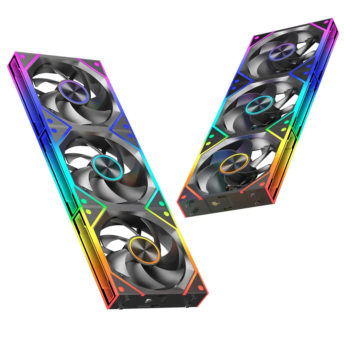 UTLGAMENG UTLGAMENG Air Series 120mm ARGB Case Fans 6 Pack 3 Forward 3 Reverse Black — product photo