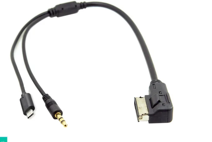 TeKit TeKit AMI MDI to 3.5mm Audio &amp; USB-C Adapter Cable for VW Audi 2014 — product photo