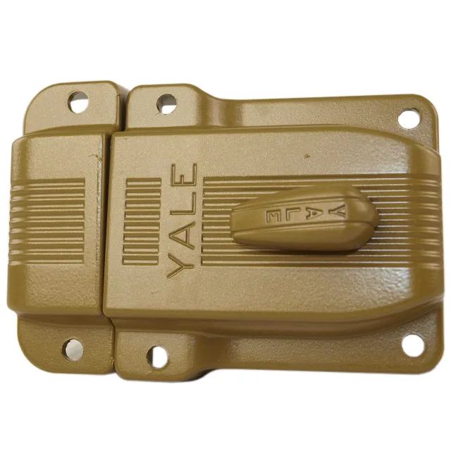 Yale Security Inc. Yale Security Inc. 112 Sprayed Bronze Single Cylinder Heavy Duty Rim Lock door lock — product photo