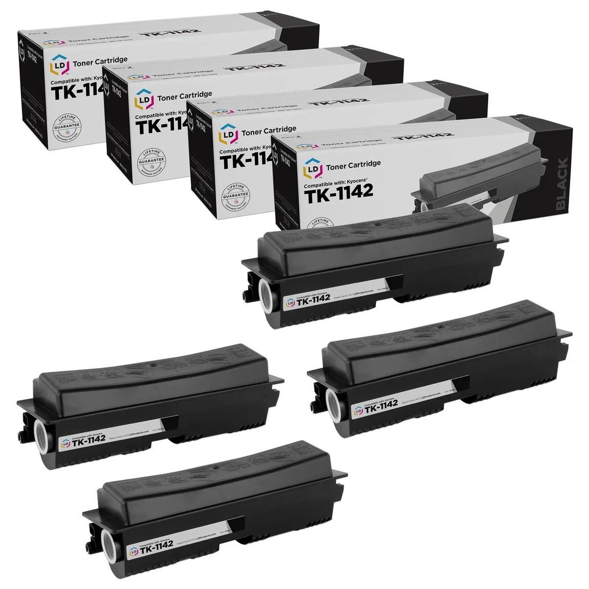 LD Products LD Products TK-1142 Black Toner Cartridge 4-Pack — product photo