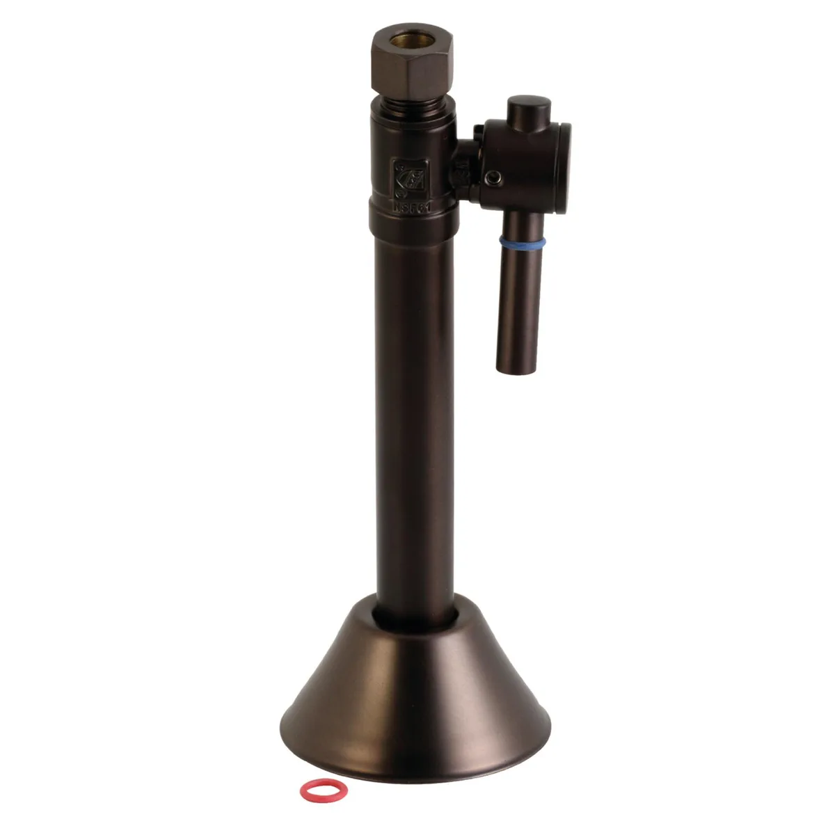KINGSTON BRASS Kingston Brass CC83255DL Vintage Straight Shut-off Valve 5in Extension Oil Rubbed Bronze — product photo