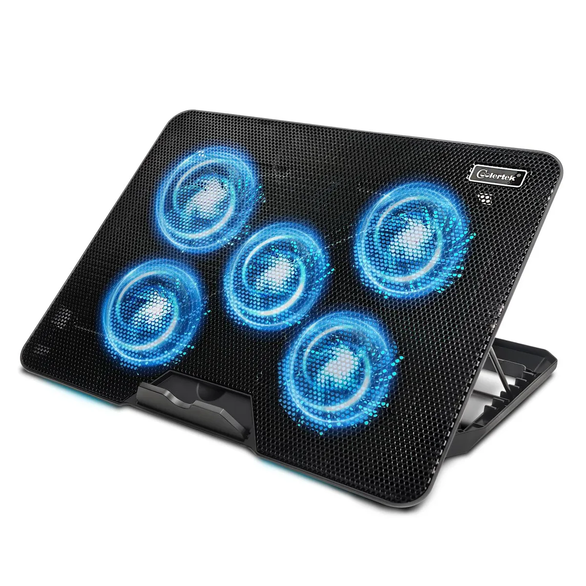  Coolertek laptop cooling pad 5 fans 12-17 inch black — product photo