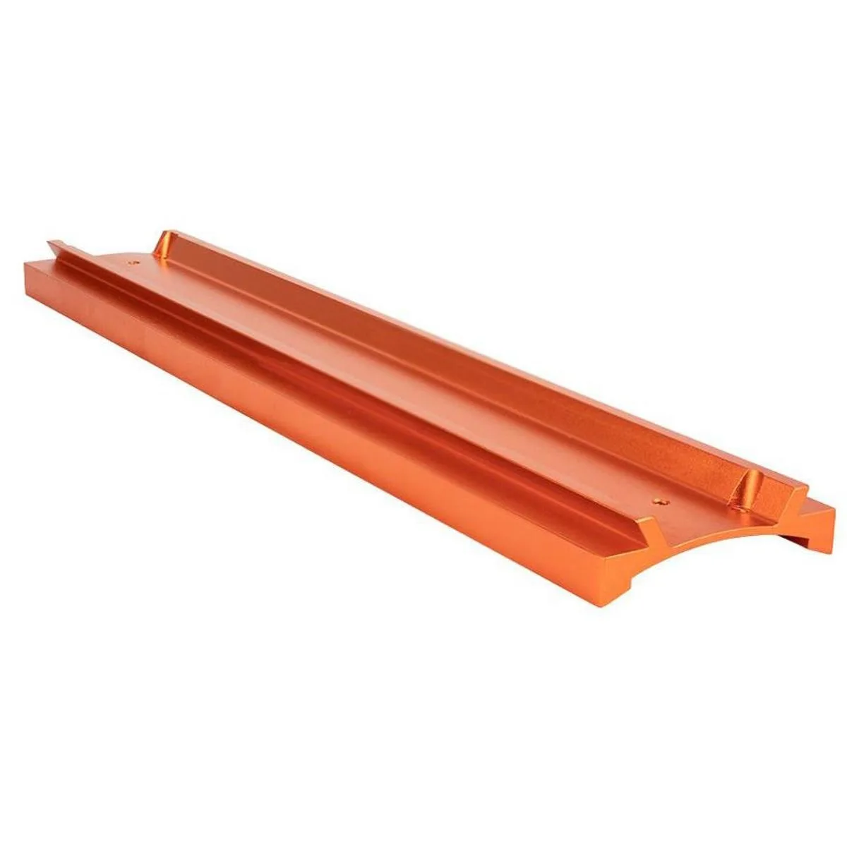 Metal dovetail bar with mounting holes, silver finish