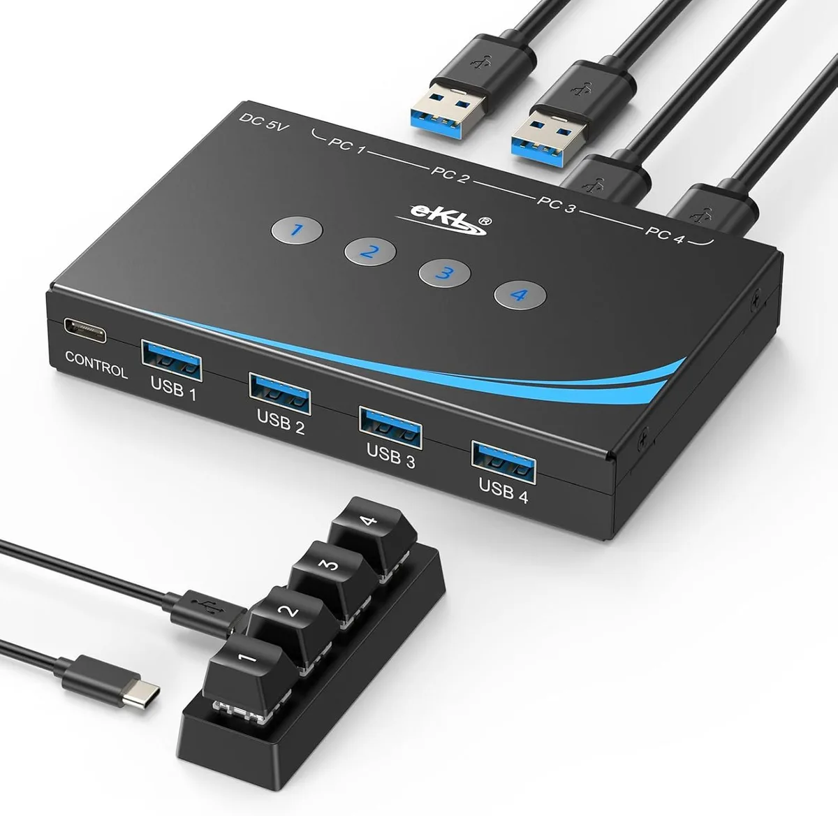 IHDAPP IHDAPP SV04 4x4 USB 3.0 KVM Switch with Audio — product photo