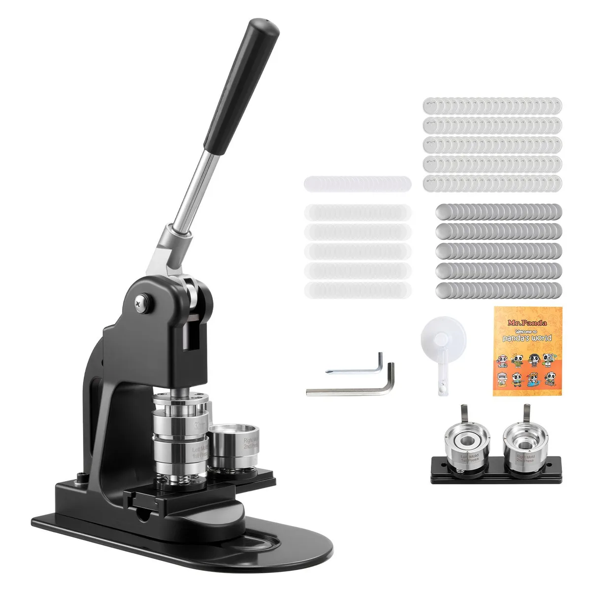 VEVOR VEVOR Button Maker 1.25 in Kit 500pcs Black — product photo