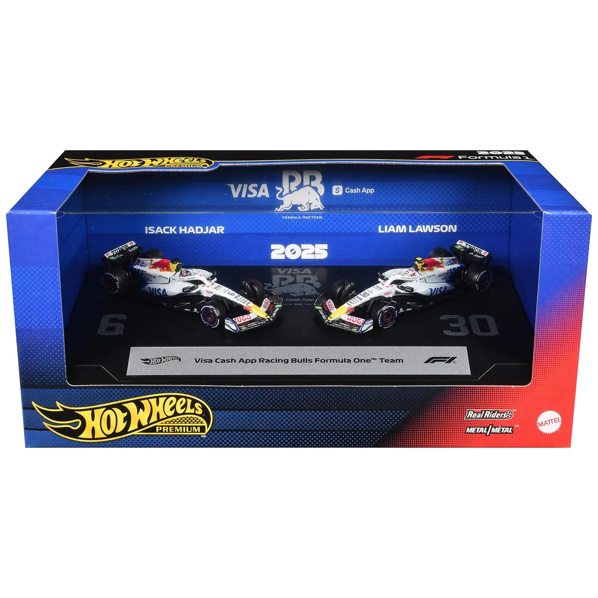 Hot Wheels Hot Wheels Visa Cash App Racing Bulls F1 2025 2-Piece Set #6 #30 3.25in — product photo