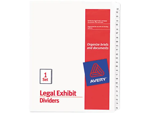 Avery Avery 01703 Legal Dividers Allstate Style Letter 51-75 25 Tabs — product photo