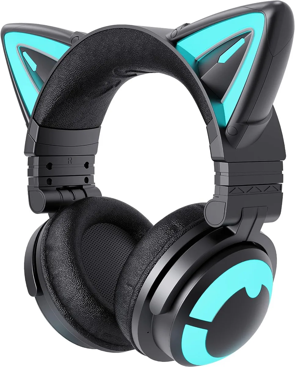 YOWU YOWU RGB Cat Ear Headphone Wireless 5.0 Black — product photo