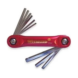 Westward Westward 2CYB7 Fold-Up Hex Key Set 5/64-1/4 in — product photo
