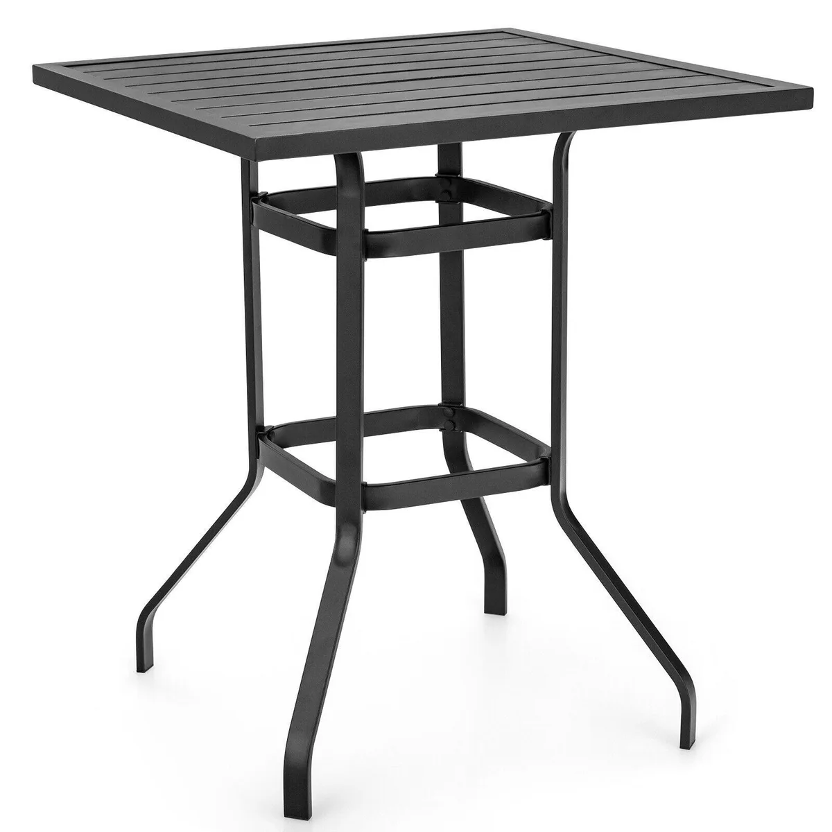 SlickBlue SlickBlue 32 Inches Outdoor Steel Square Bar Table Black — product photo