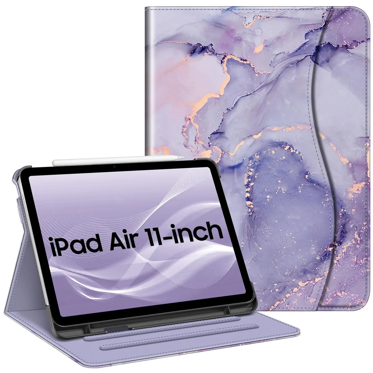  FINTIE A3459 iPad accessory folio case 11-inch 10.9-inch Lilac Marble — product photo