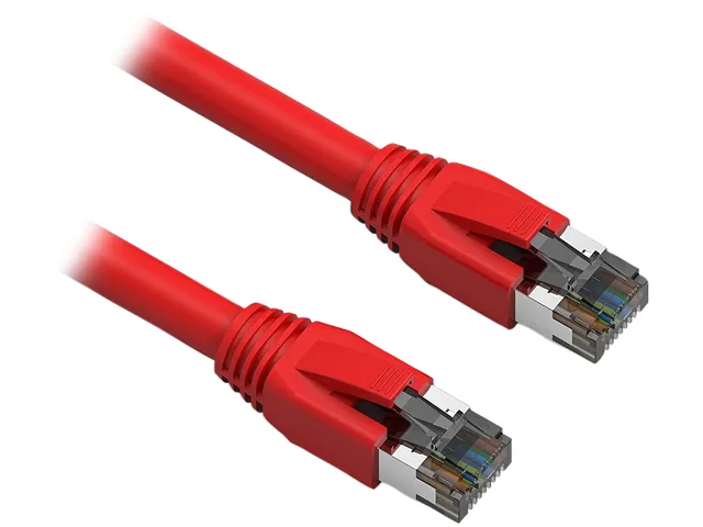 Nippon Labs Nippon Labs 60CAT8-1-24RD network ethernet cable Cat8 1 ft Red 24 AWG S/FTP 2000 MHz 40Gbps — product photo