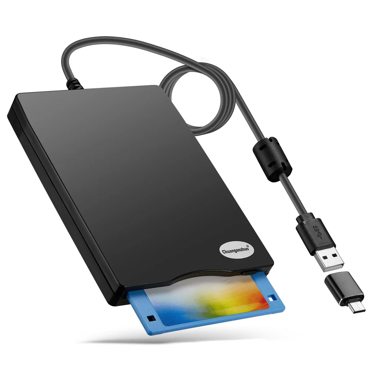 CAZED-006 3.5" 1.44MB USB A/C Floppy Drive 10 Pack Black — product photo