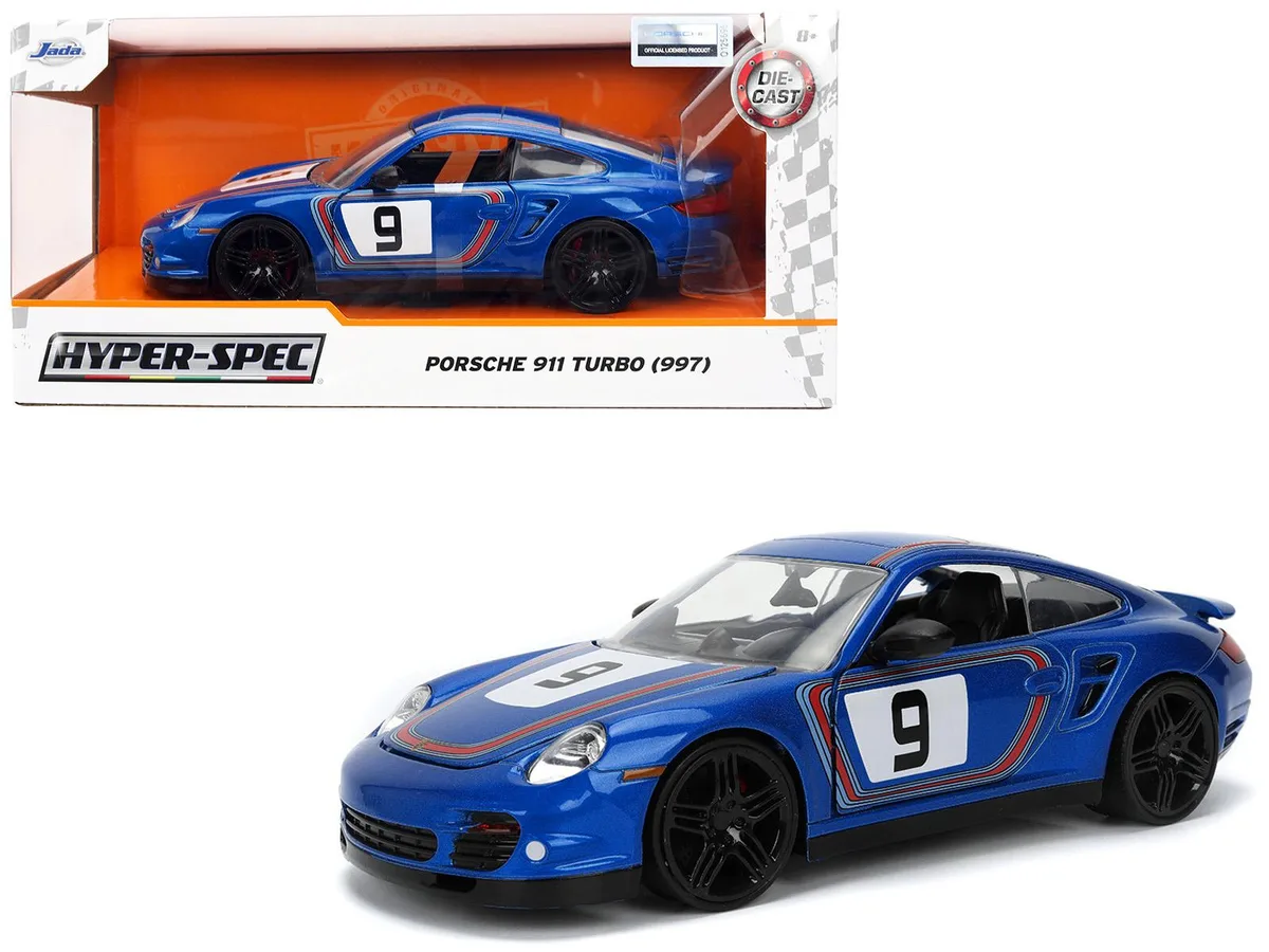 Jada Jada 36372 1:24 2007 Porsche 911 Turbo (997) Metallic Blue hobby collectible — product photo
