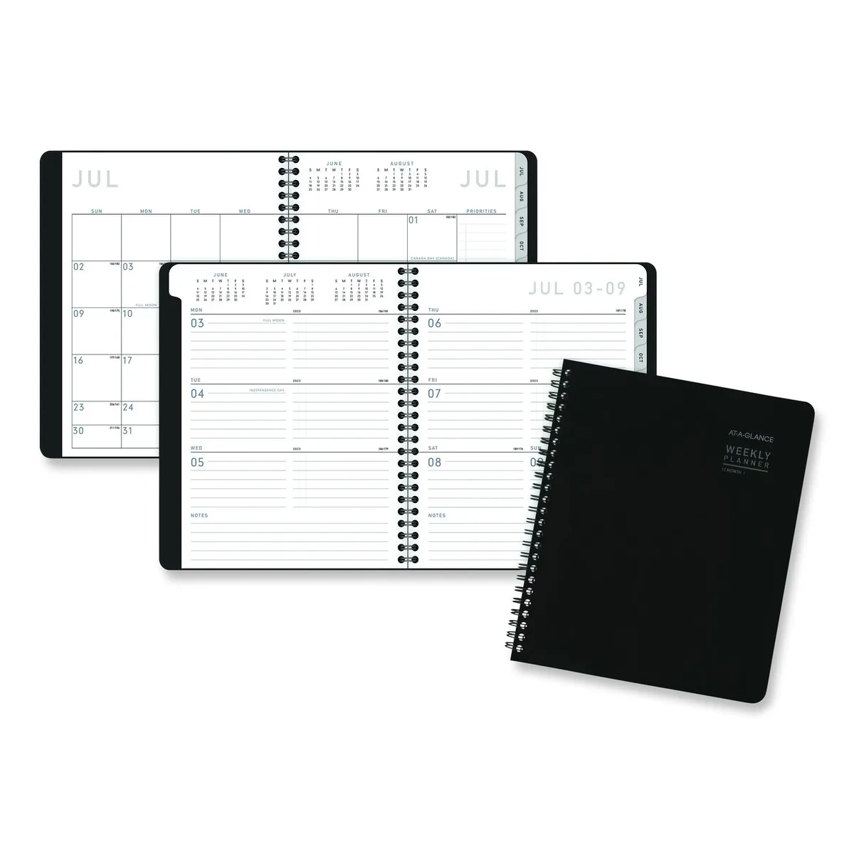 AT-A-GLANCE AT-A-GLANCE Contempo Lite Academic Weekly/Monthly Planner 8.75 x 7.87 Black 2025-2026 — product photo