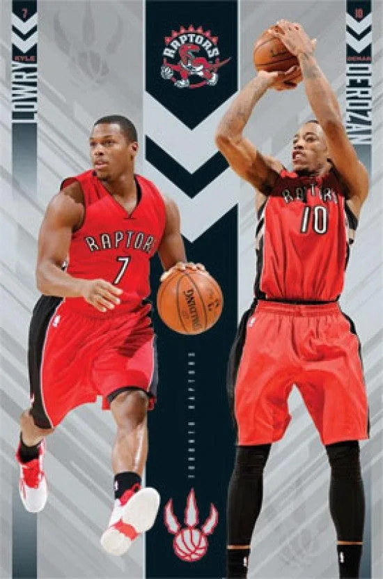 Posterazzi Posterazzi TIARP13993 Toronto Raptors Duo 15 Poster Print Covering 24 x 36 — product photo