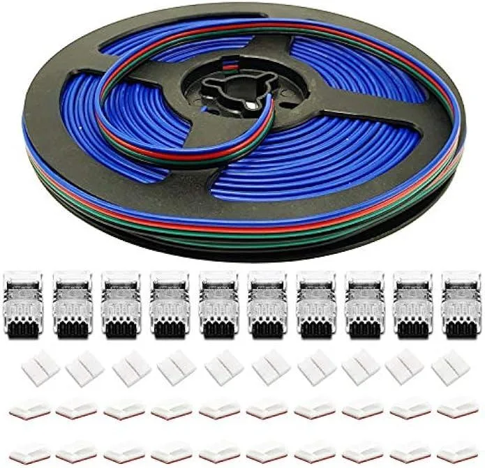 usbroway usbroway RGB LED Strip Connector Kit 10mm 26ft 22AWG — product photo