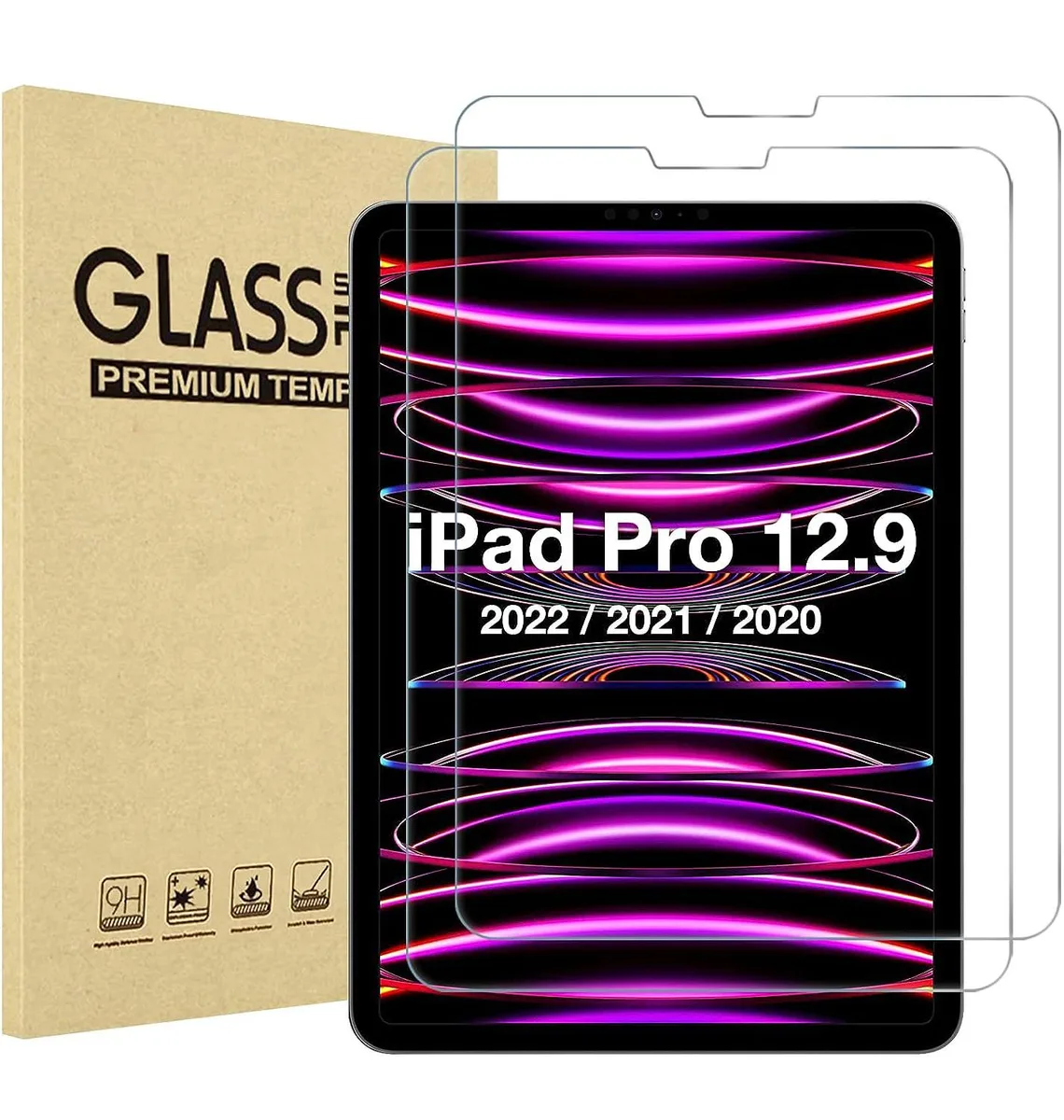 Werleo Werleo A2436/A2764/A2437/A2766 12.9 inch tempered glass screen protector accessory — product photo