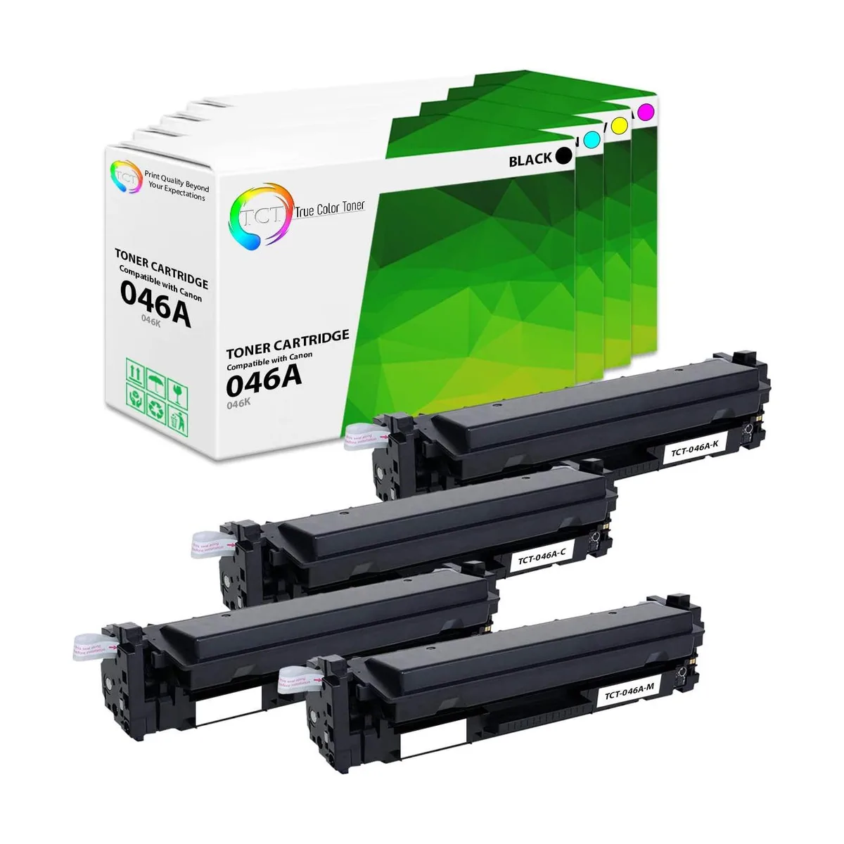 True Color Toner True Color Toner 046A 4 Pack toner cartridge (046K, 046C, 046M, 046Y) — product photo