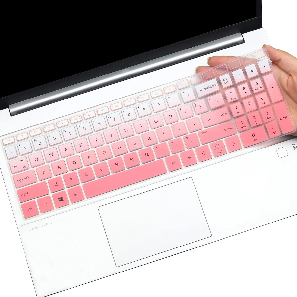  MUBY-GOL Silicone Keyboard Cover Pink 15.6" HP 15-fc 15-fd Pavilion 15-eg 15-eh 15-er 17z 17-cn 17-cp — product photo