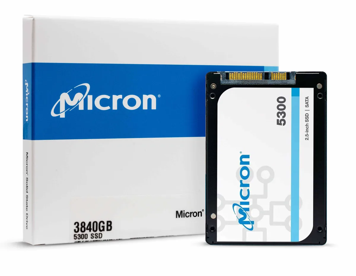 Micron Technology, Inc. Micron Technology, Inc. MTFDDAK3T8TDS-1AW1ZAB 5300 Pro 3.84TB 2.5" SATA enterprise SSD — product photo