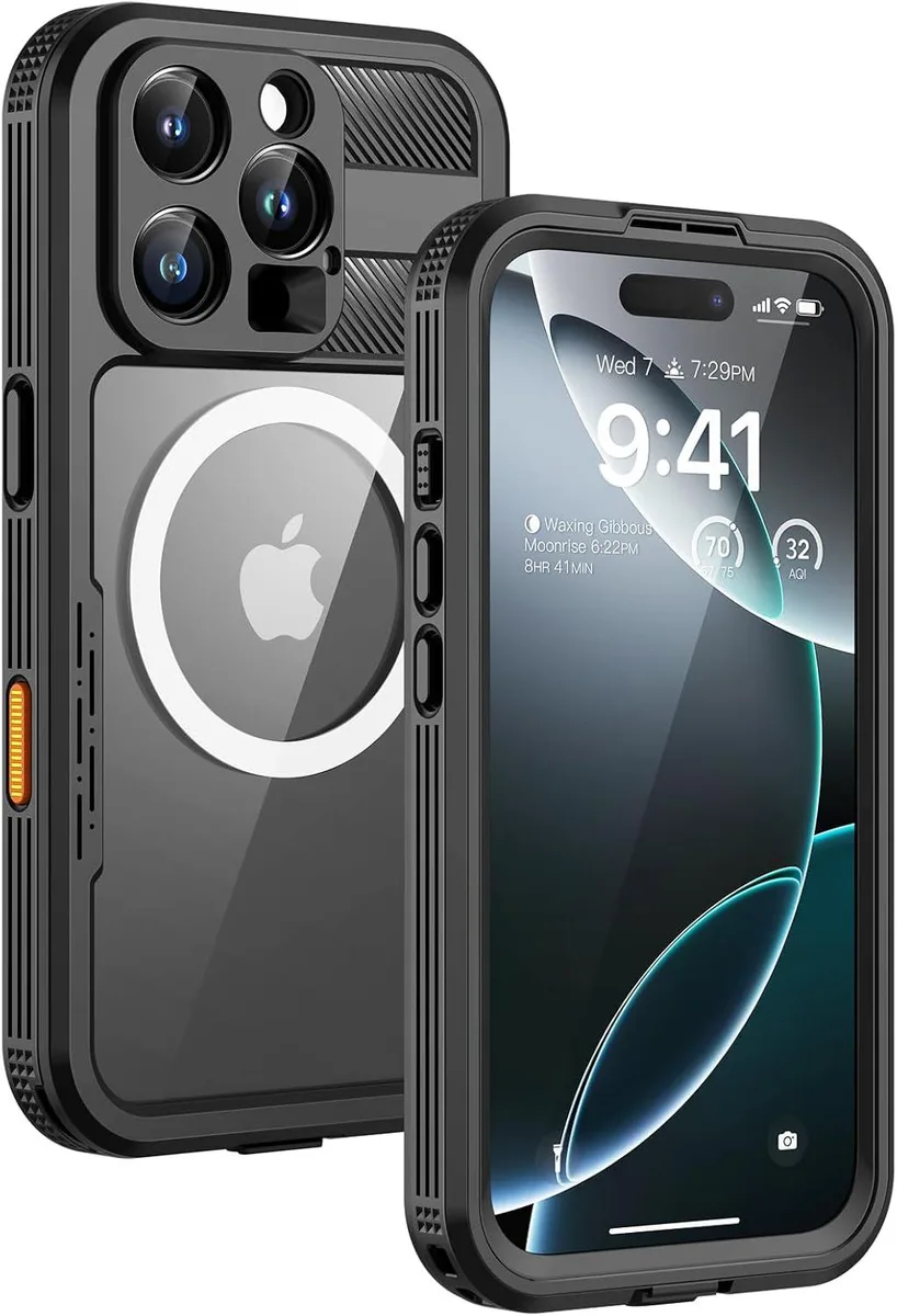 iworkmart iworkmart Magnetic Case for iPhone 16 Pro Max IP68 6.9 inch Black/Clear — product photo