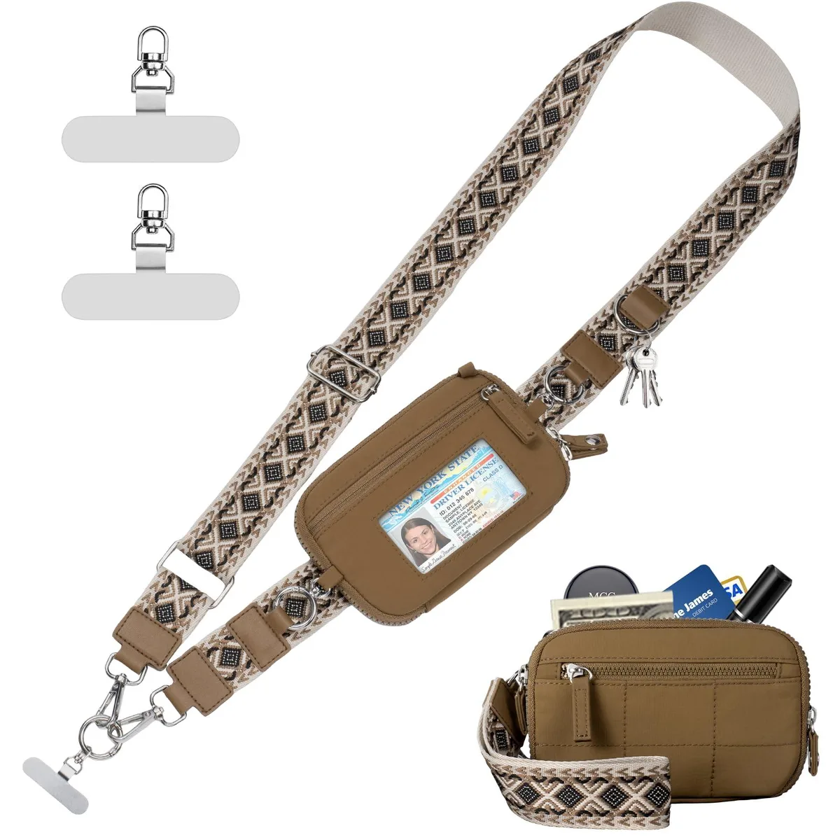  Tiostep PL-3059-06 wallet Brown Medium 41.5-60 inch strap — product photo