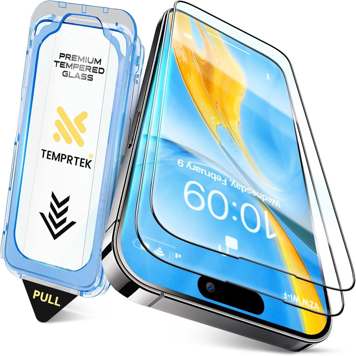 Two clear glass screen protectors for iPhone 16 Pro Max
