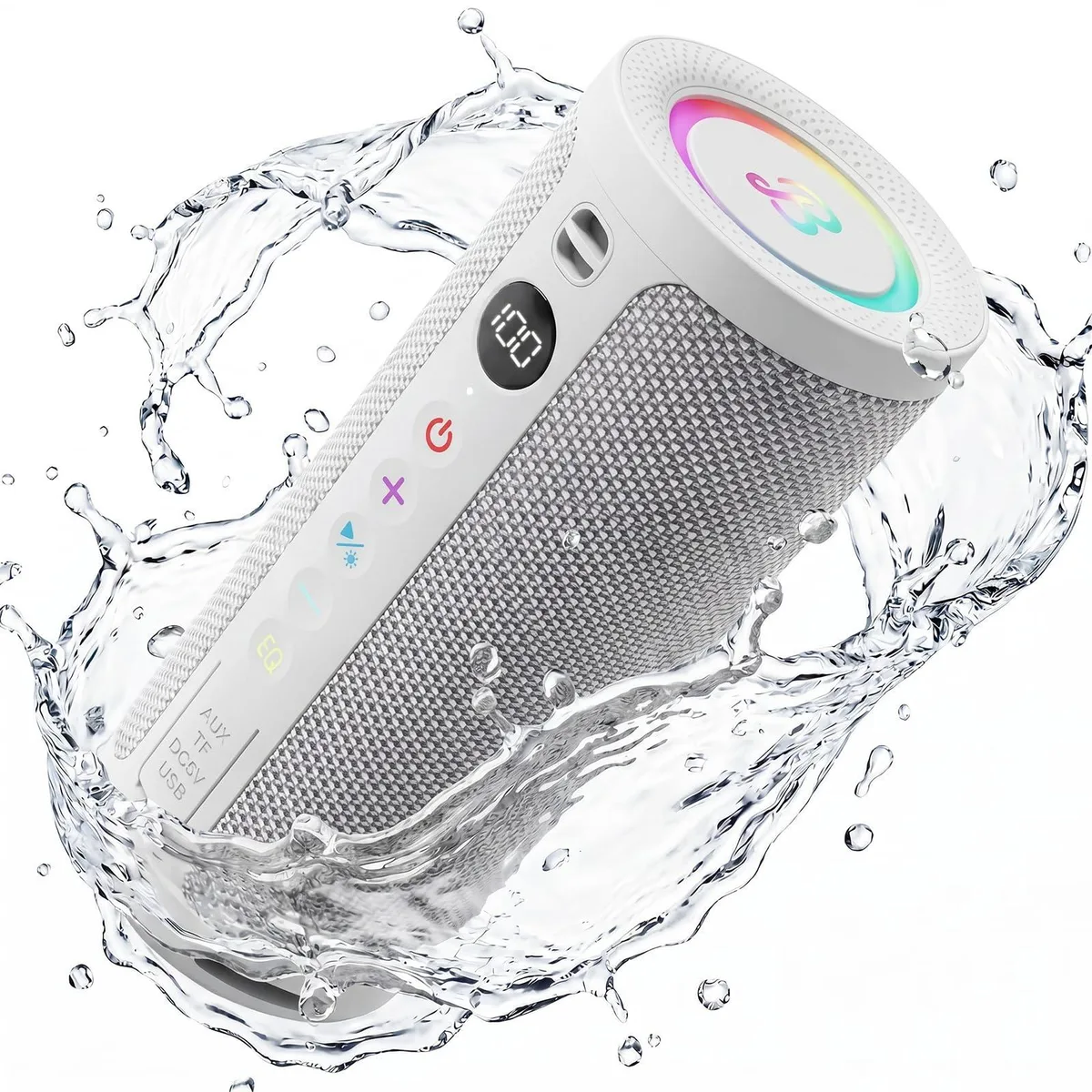  BassBloom Roar 3 Portable Speaker 20W 24h Bluetooth 5.4 White — product photo