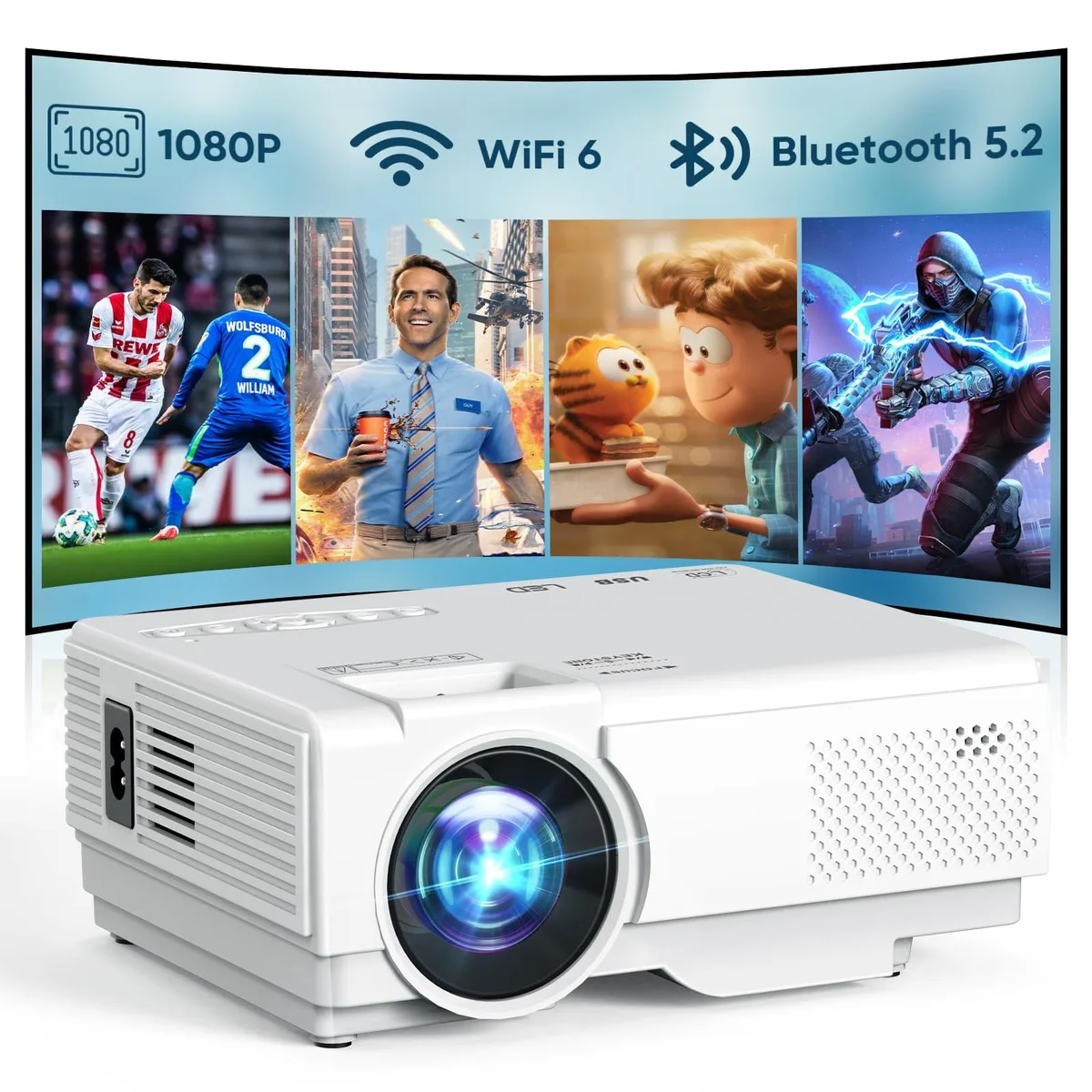  NISOO 8500L M10 Business Projector 5000 Lumens 1280x720 — product photo
