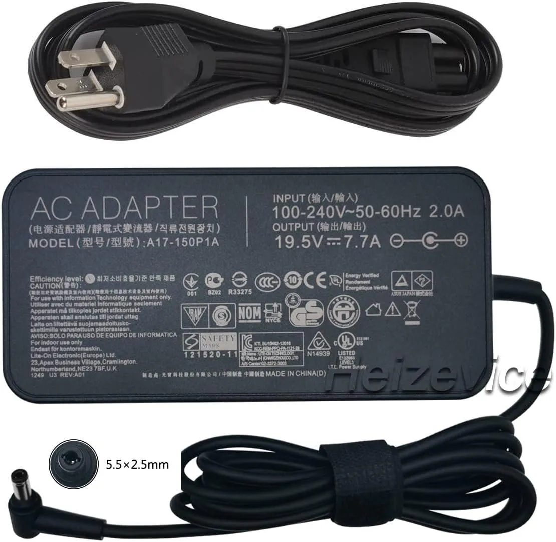 NShi NShi 19.5V 7.7A 150W AC Adapter 5.5x2.5mm laptop replacement part — product photo