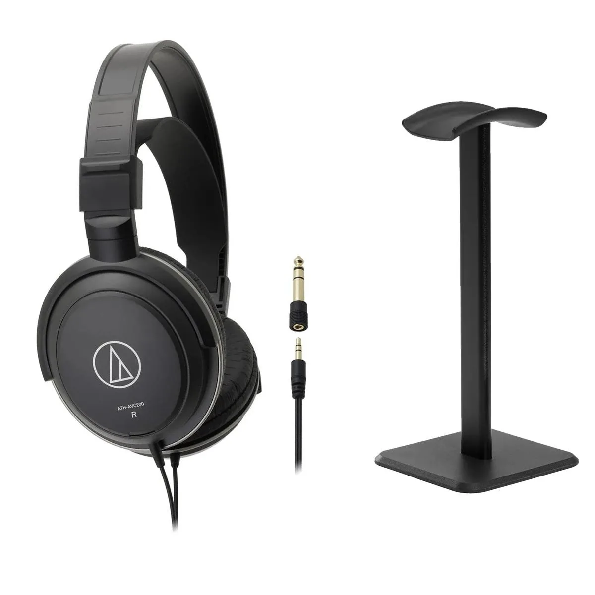 Audio-Technica Audio-Technica ATH-AVC200 SonicPro headphones with desktop stand — product photo