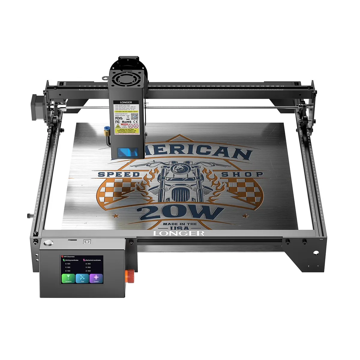 LONGER LONGER Ray5 20W Laser Engraver 130W 3.5" Touchscreen — product photo