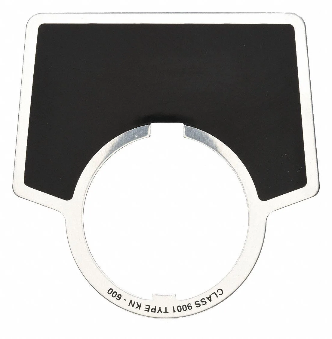Schneider Electric Schneider Electric 9001KN600 Blank Legend Plate Half Round Black 2.0 x 2.4 in — product photo