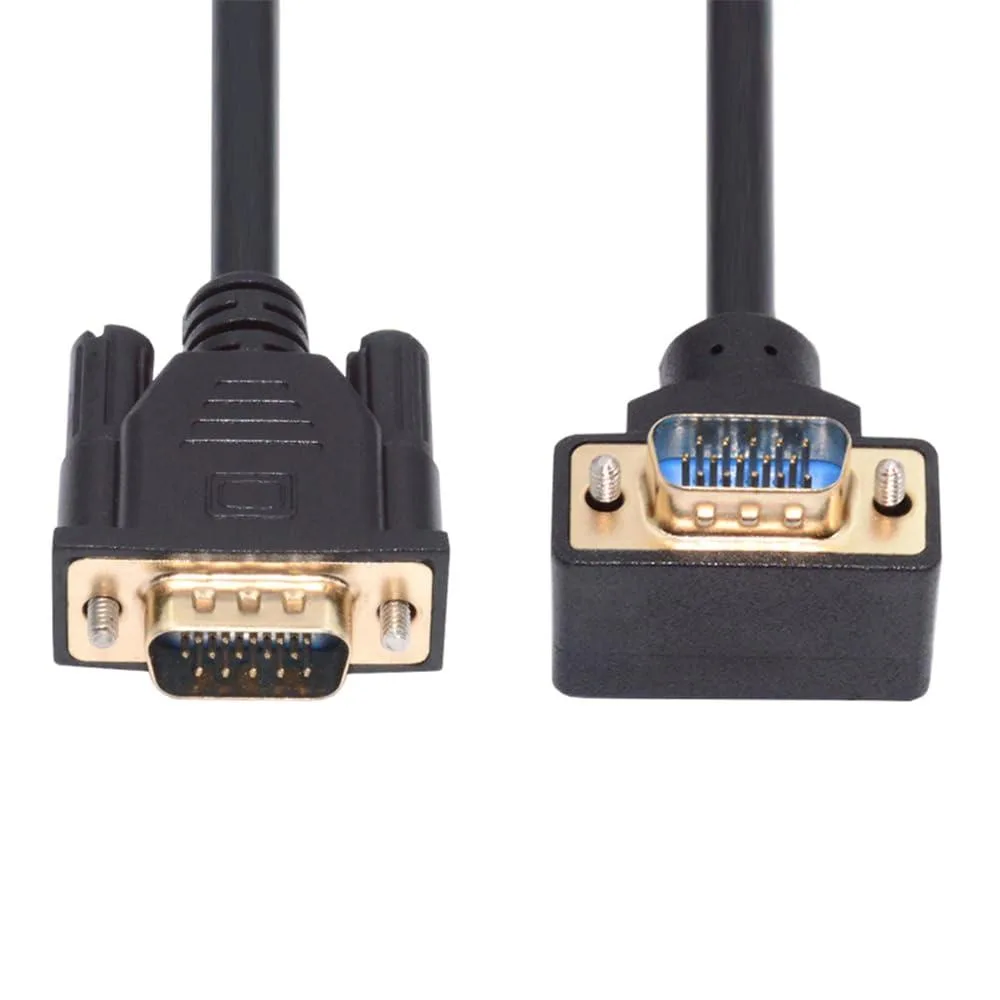 Vszerda Vszerda 90 Degree VGA Cable Up Angled Male to Straight Male 1m/3.3ft — product photo