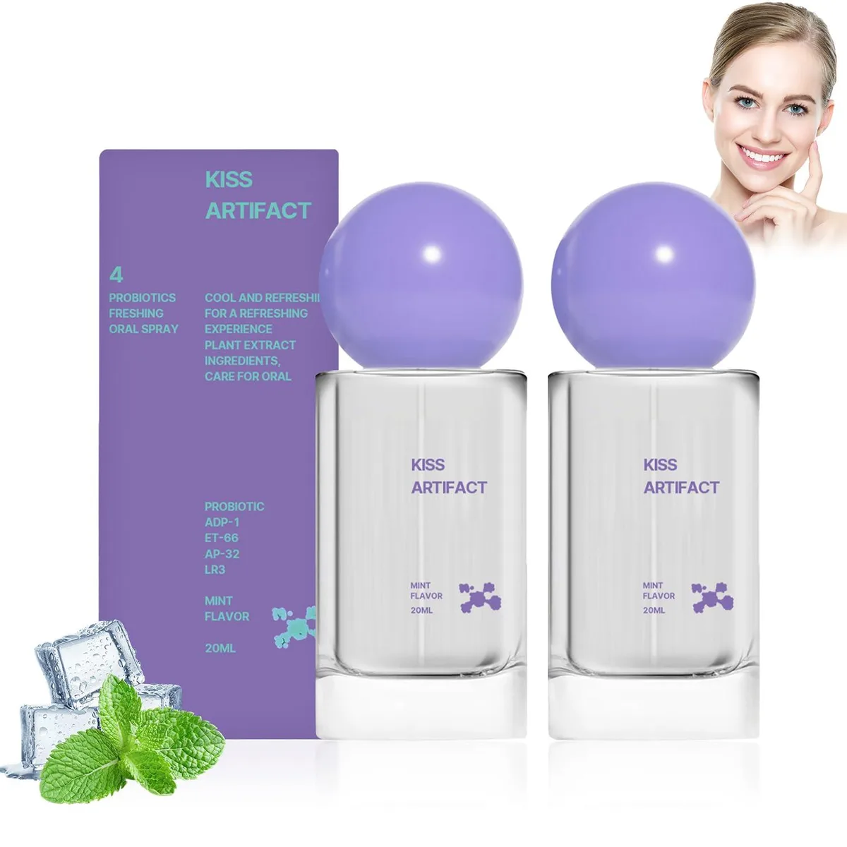  SQZRAN Probiotic Oral Spray 20ml 2pcs — product photo