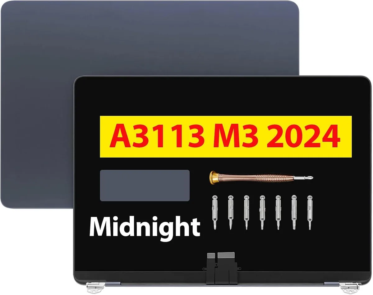 NUOLAISUN NUOLAISUN 13.6" MacBook Air M3 2024 Midnight LCD screen 2560 x 1664 — product photo