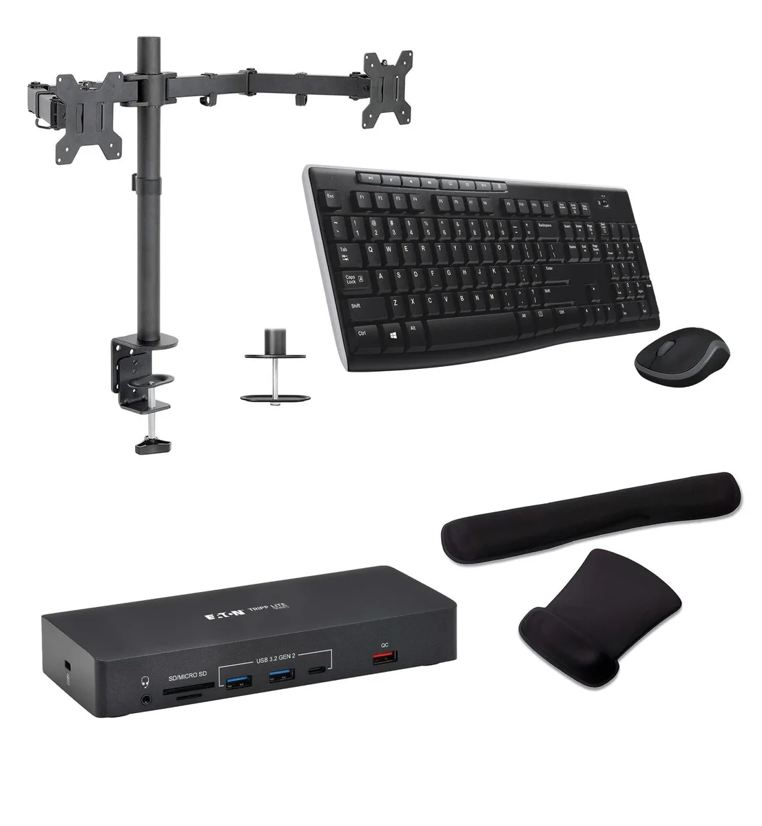 Tripp Lite Tripp Lite USB-C Dock 100W Triple 4K Bundle Stand MK270 Kit — product photo